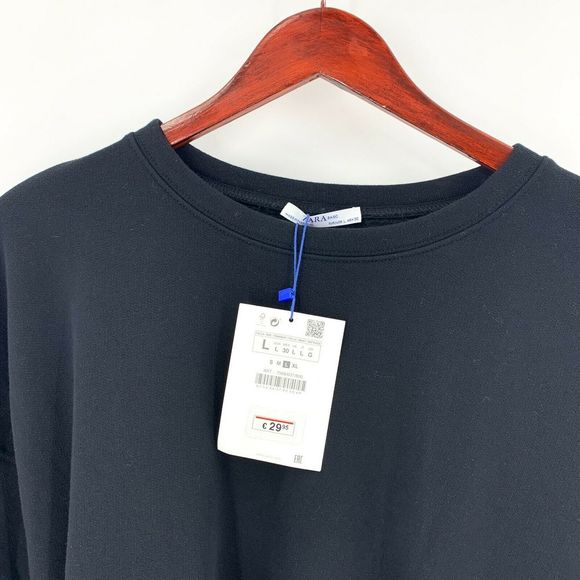 Zara Black Double Fanny Pack Long Sleeve Sweater - Picture 8 of 8